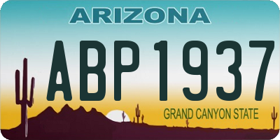 AZ license plate ABP1937