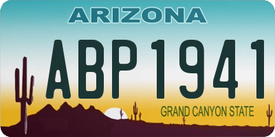 AZ license plate ABP1941