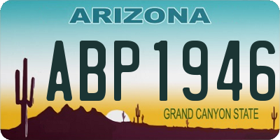 AZ license plate ABP1946