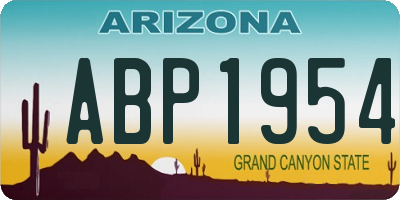 AZ license plate ABP1954