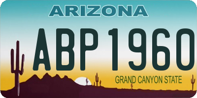 AZ license plate ABP1960