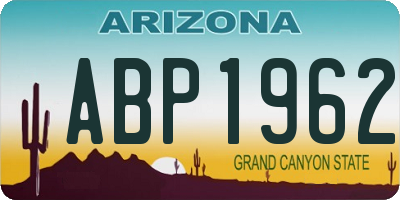 AZ license plate ABP1962