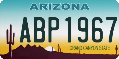 AZ license plate ABP1967