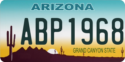 AZ license plate ABP1968