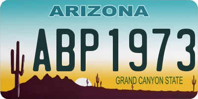 AZ license plate ABP1973