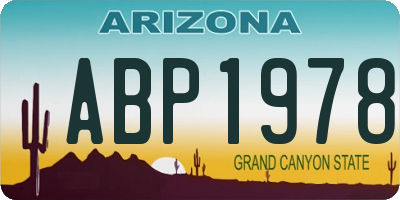 AZ license plate ABP1978