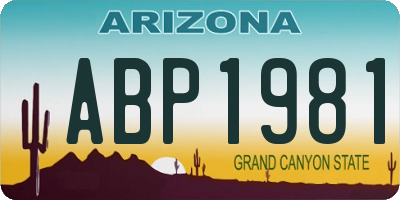 AZ license plate ABP1981
