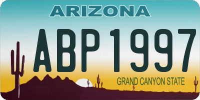 AZ license plate ABP1997