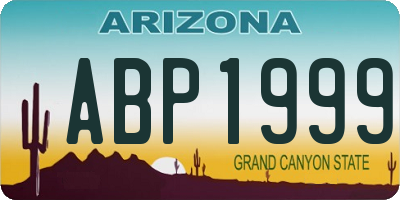 AZ license plate ABP1999