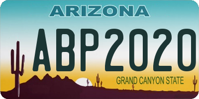 AZ license plate ABP2020