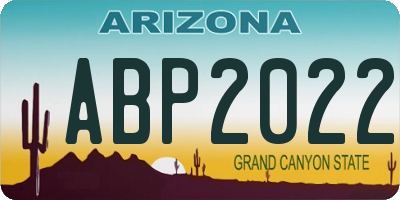 AZ license plate ABP2022