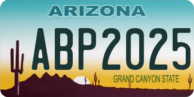 AZ license plate ABP2025