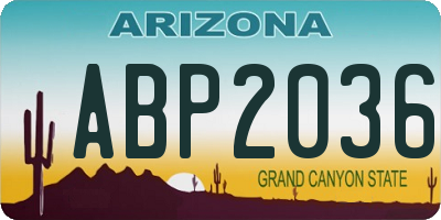 AZ license plate ABP2036