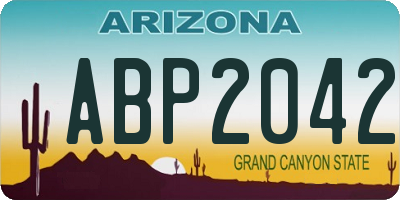 AZ license plate ABP2042