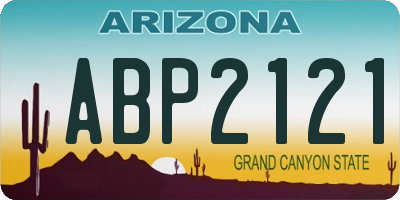 AZ license plate ABP2121