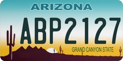 AZ license plate ABP2127