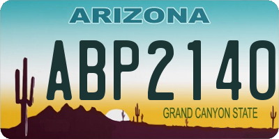 AZ license plate ABP2140