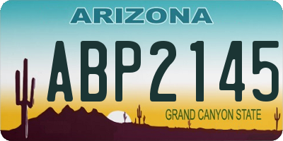 AZ license plate ABP2145