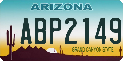 AZ license plate ABP2149