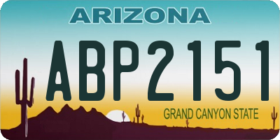 AZ license plate ABP2151