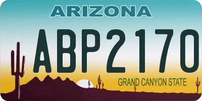 AZ license plate ABP2170