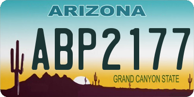 AZ license plate ABP2177