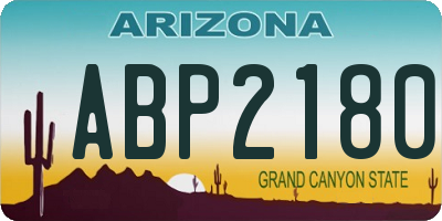 AZ license plate ABP2180