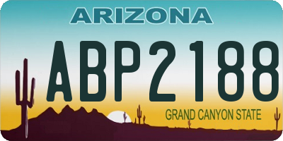 AZ license plate ABP2188