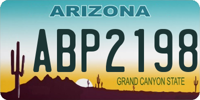 AZ license plate ABP2198