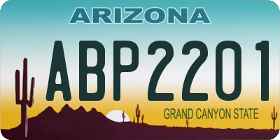 AZ license plate ABP2201