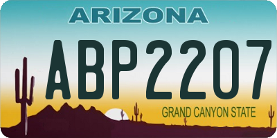 AZ license plate ABP2207