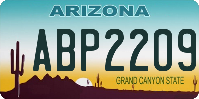 AZ license plate ABP2209