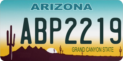 AZ license plate ABP2219