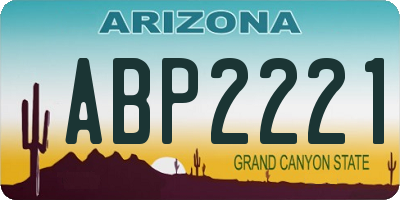 AZ license plate ABP2221