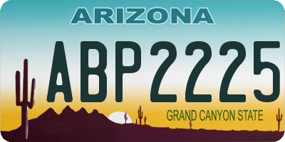 AZ license plate ABP2225