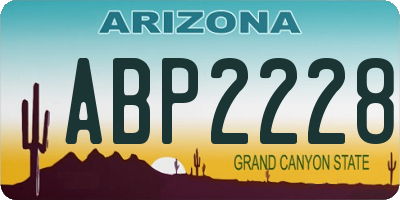 AZ license plate ABP2228