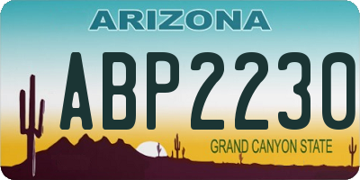AZ license plate ABP2230