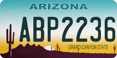 AZ license plate ABP2236