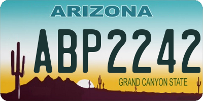 AZ license plate ABP2242