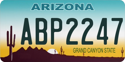 AZ license plate ABP2247