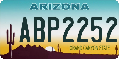 AZ license plate ABP2252
