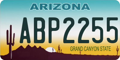 AZ license plate ABP2255