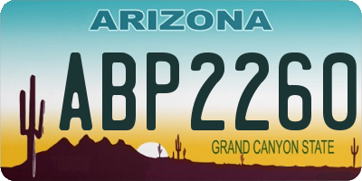 AZ license plate ABP2260