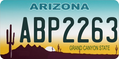 AZ license plate ABP2263