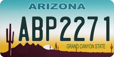 AZ license plate ABP2271