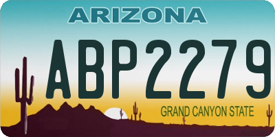 AZ license plate ABP2279