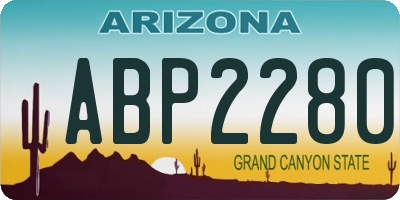 AZ license plate ABP2280