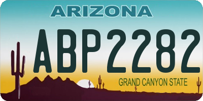AZ license plate ABP2282