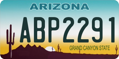 AZ license plate ABP2291