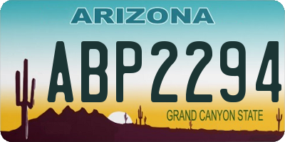 AZ license plate ABP2294
